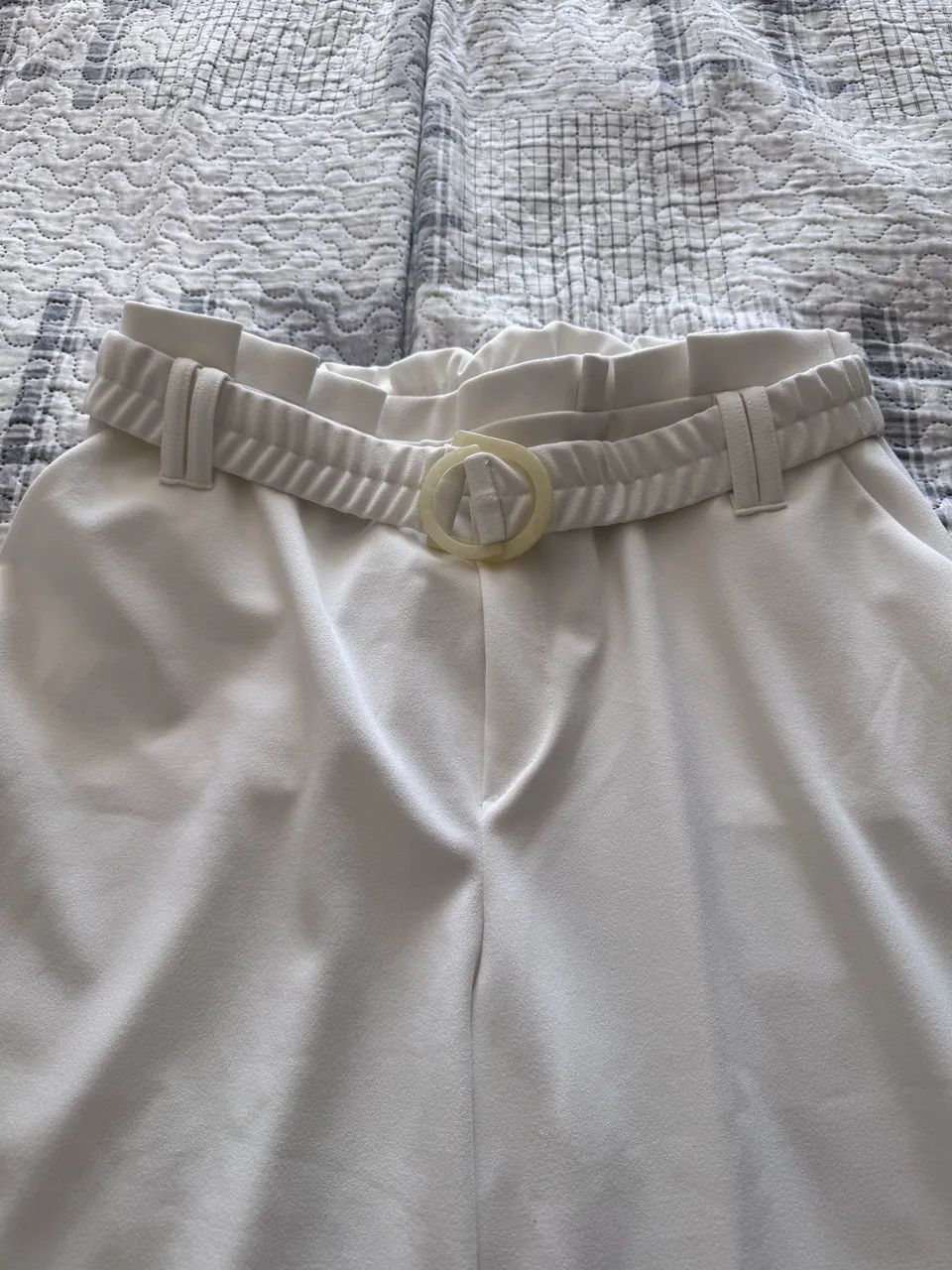 Calça Pantacourt Renner Branca/Off-White Tam. G - Nunca Usada - Foto 3