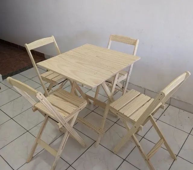 conjunto de mesa e cadeiras dobráveis - Foto 3