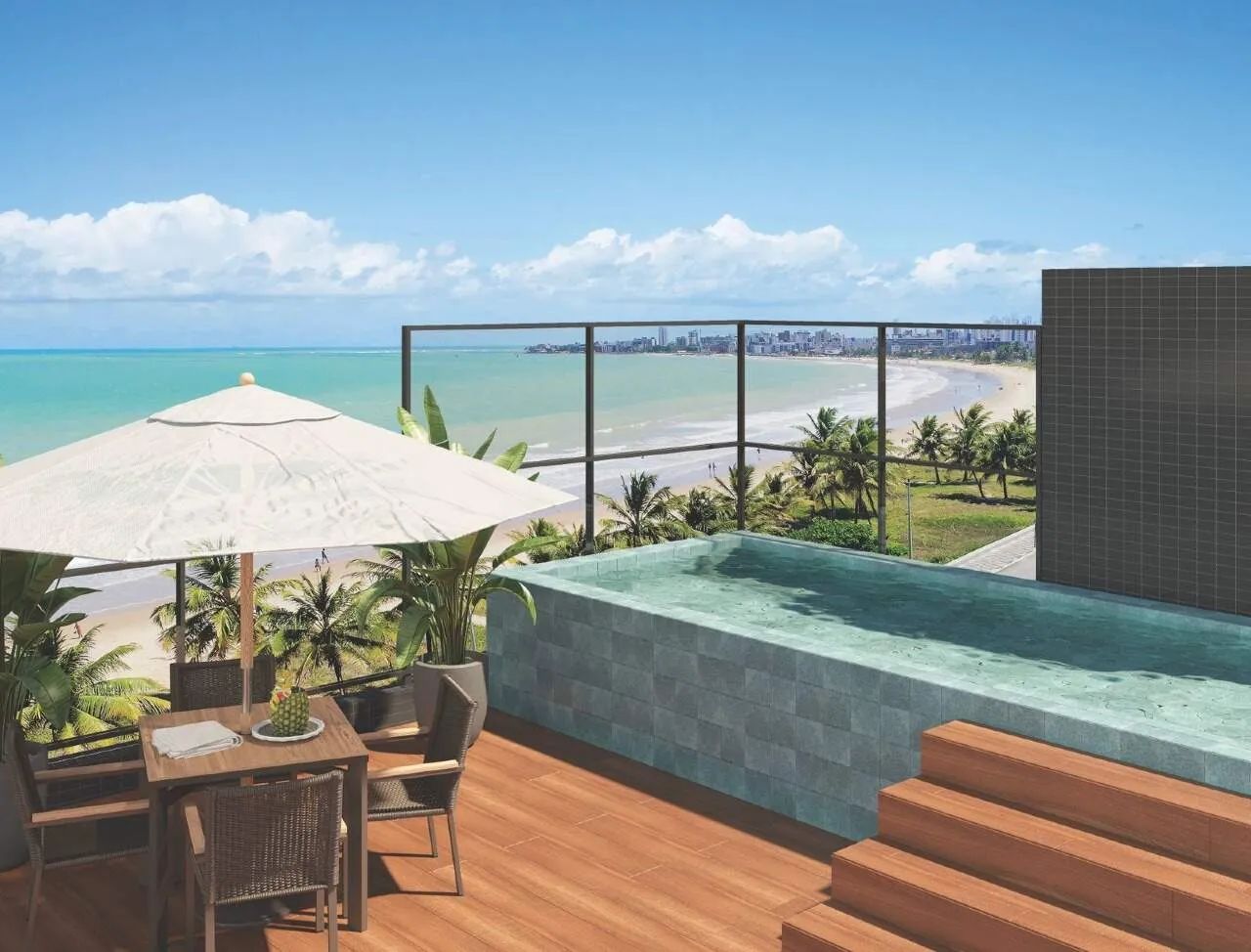 Flat à venda, vagas rotativas, Intermares - Cabedelo/PB