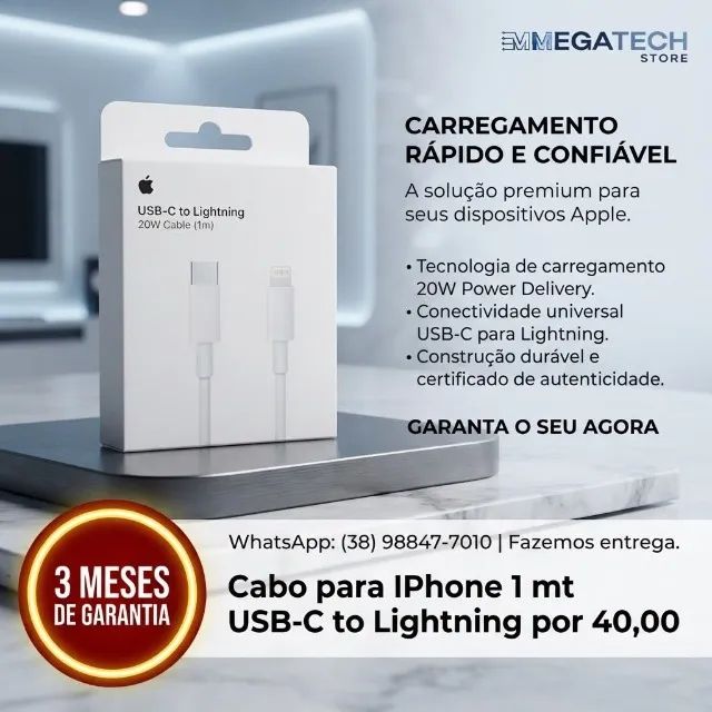 CABO 1MT iPHONE USB-C TO LIGHTING