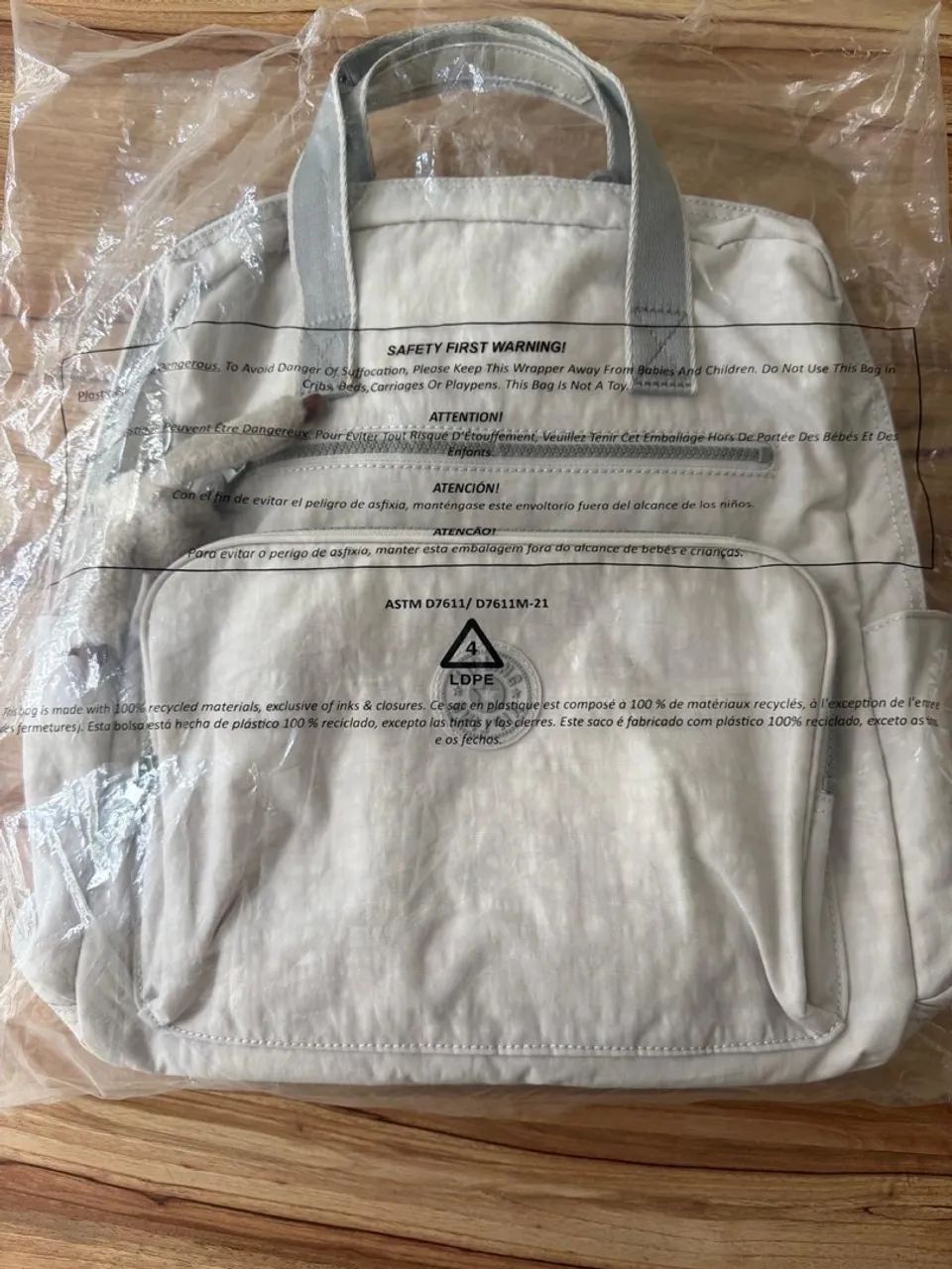 Mochila Maternidade Kipling Audrie - Grey (Cinza) - Foto 2