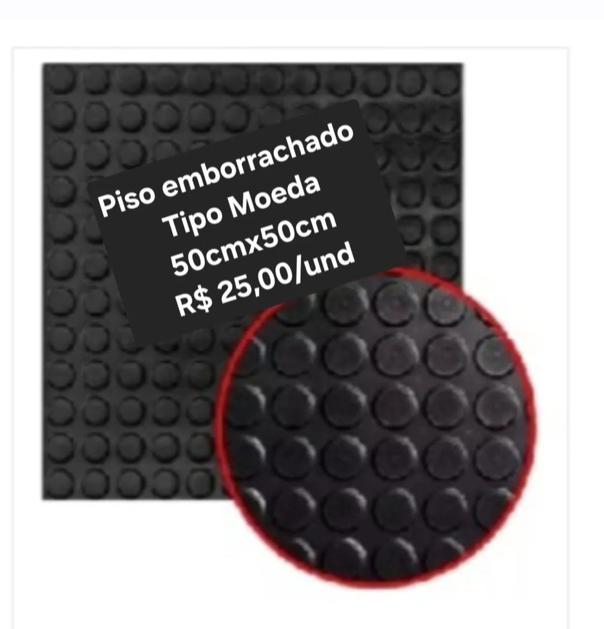 Piso emborrachado para academia - 1mx1mx15mm - Foto 5