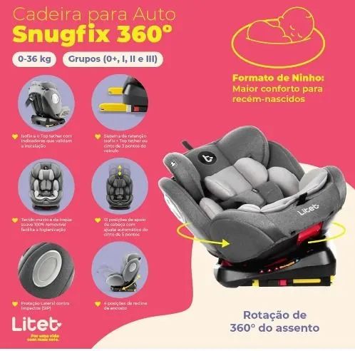Cadeirinha / bebe conforto litet original Nova como da loja - Barata  - Foto 3