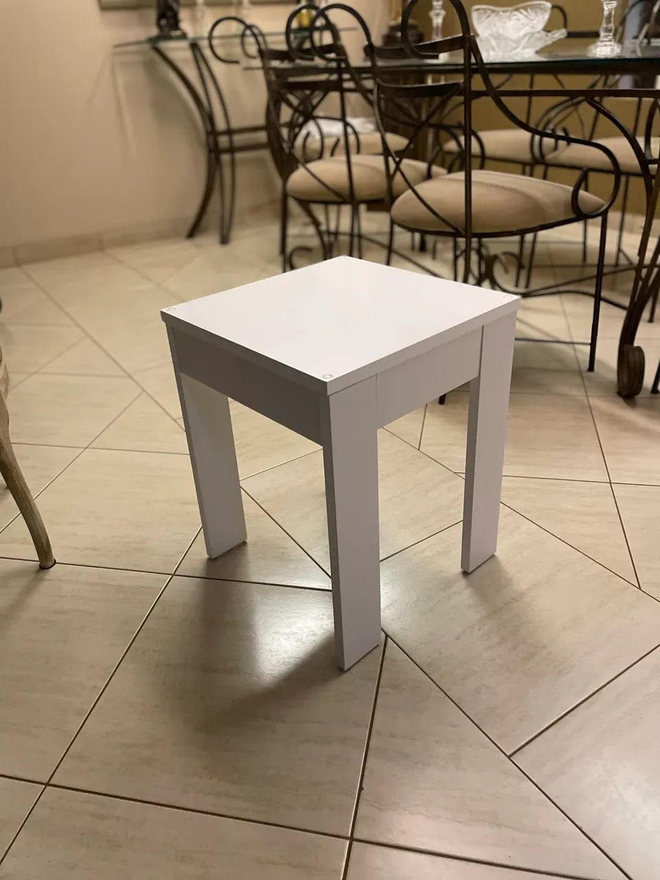 Mesinha de MDF Branca Tok&Stok  - Foto 4