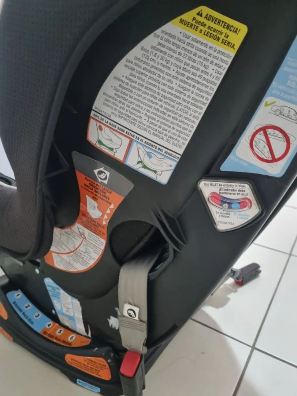 Cadeirinha Graco Extend2fit - Isofix (cinza e preto) Usada  - Foto 6