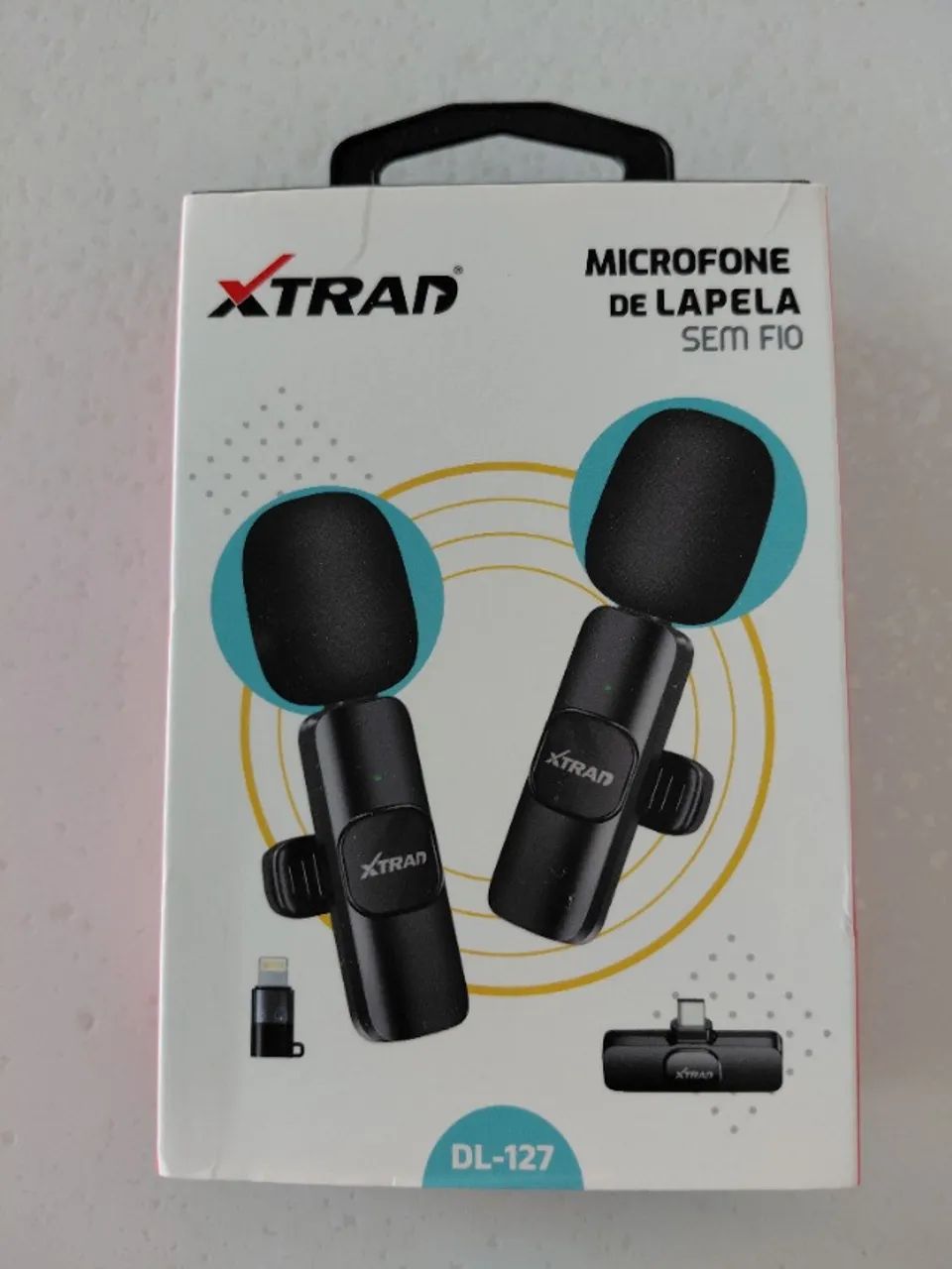 Microfone Lapela Duplo Celular Xtrad DL-127 Para Android e iPhone - Estado de Novo