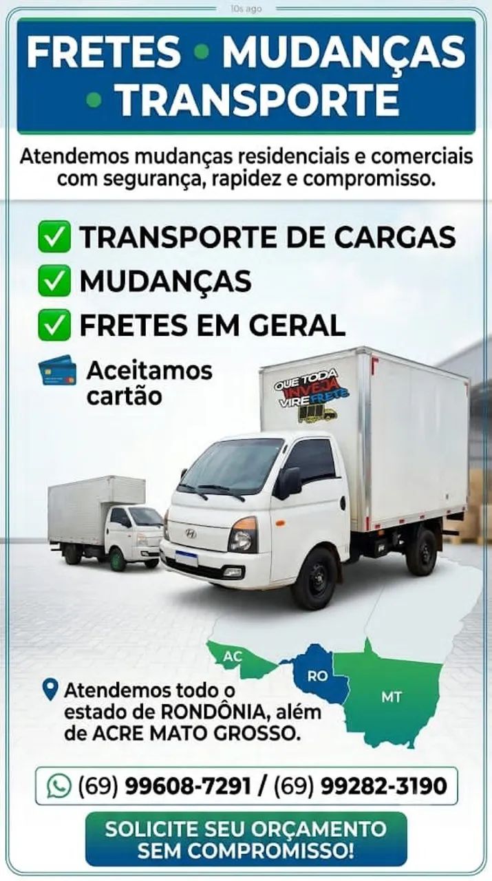 Fretes mudança transporte 