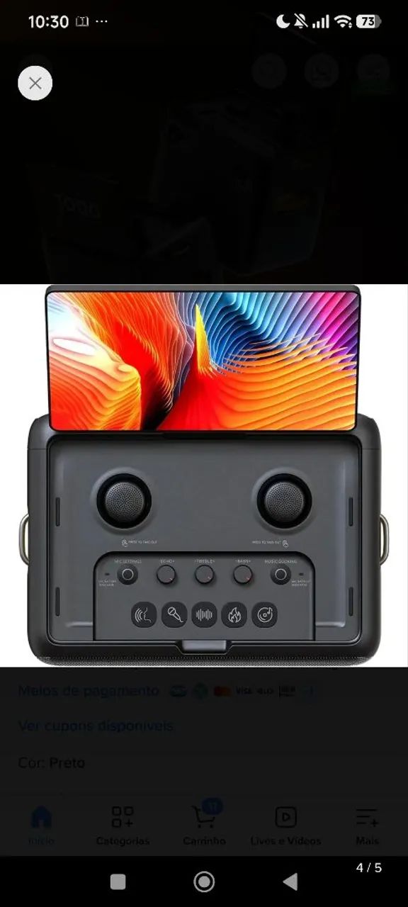 Joog X2 karaokê caixa de som com microfone - Foto 2
