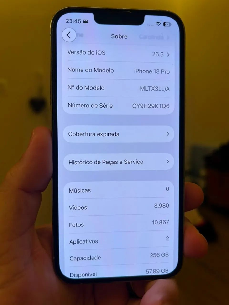 Celular Iphone 13 Pro 256gb branco  - Foto 2