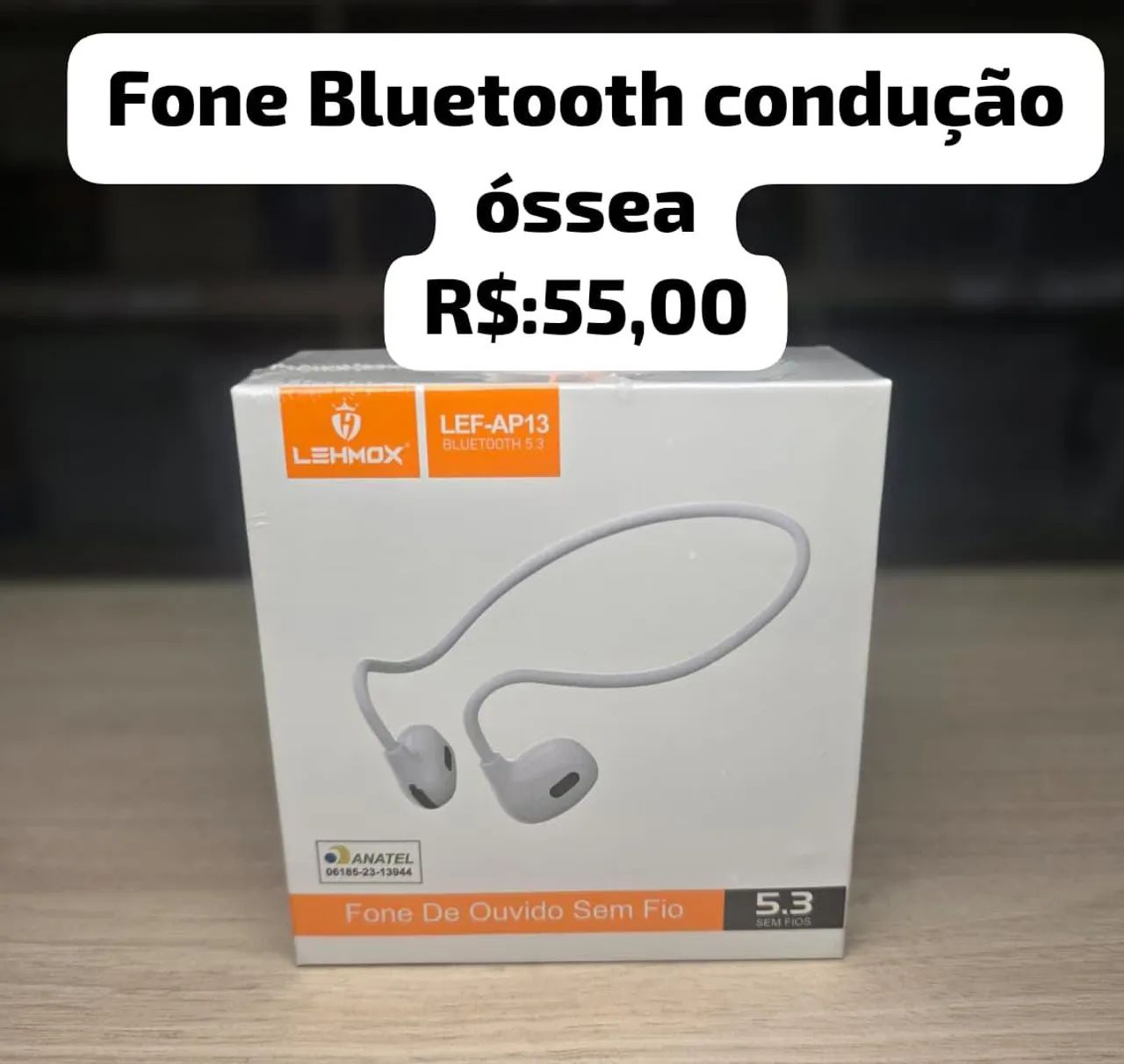 Fone bluetooth  Condução óssea