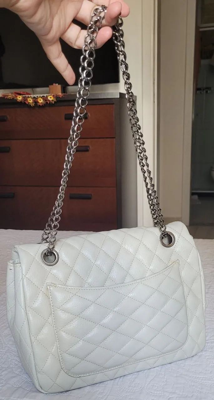 Bolsa de couro com matelassê  - Foto 3
