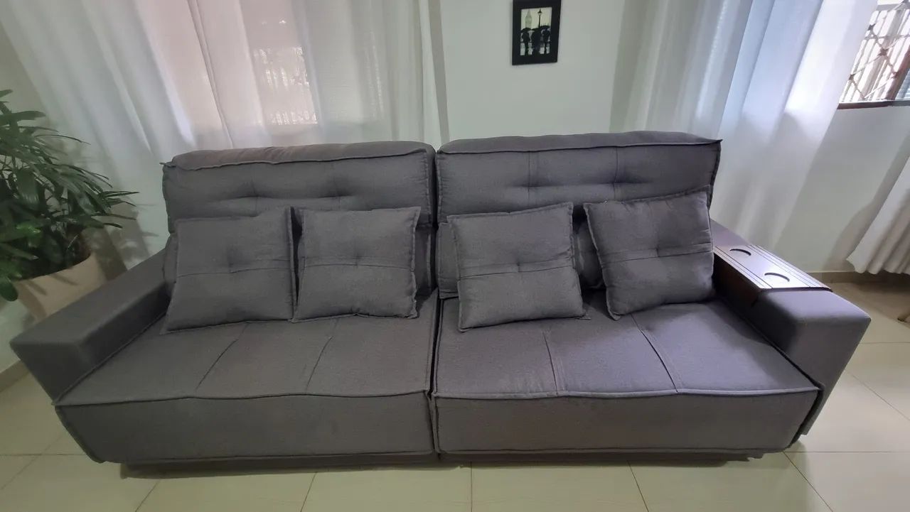 Sofá retrátil e reclinávei 