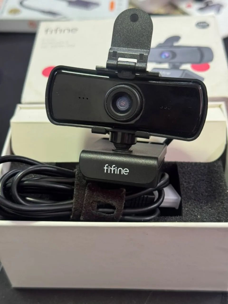 Webcam FIFINE K420 2K 1440p com Microfone e Tripé - Foto 2