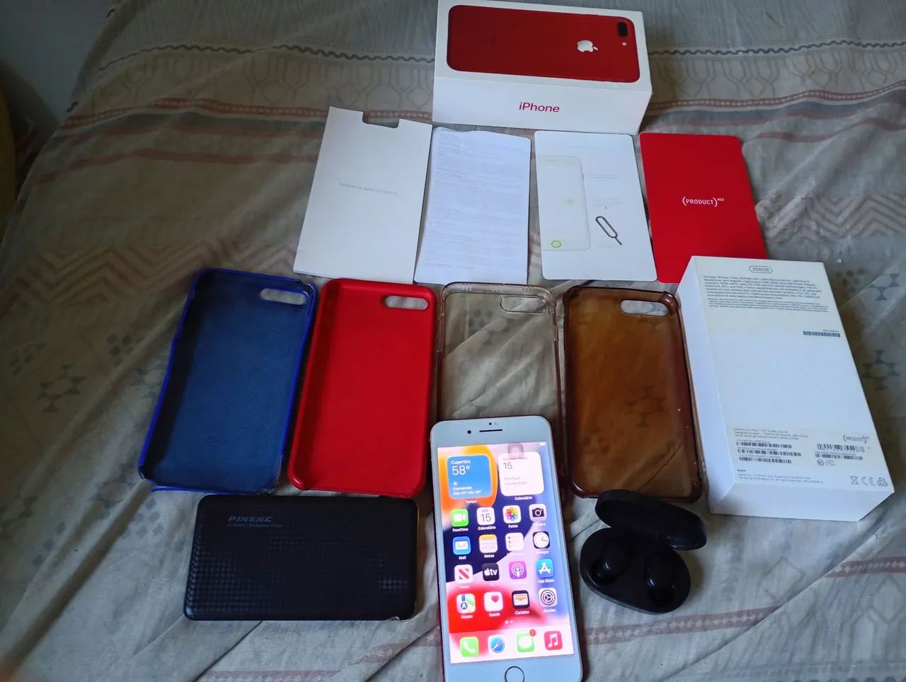 iPhone 7 Plus Red 256gb lindo - Foto 3