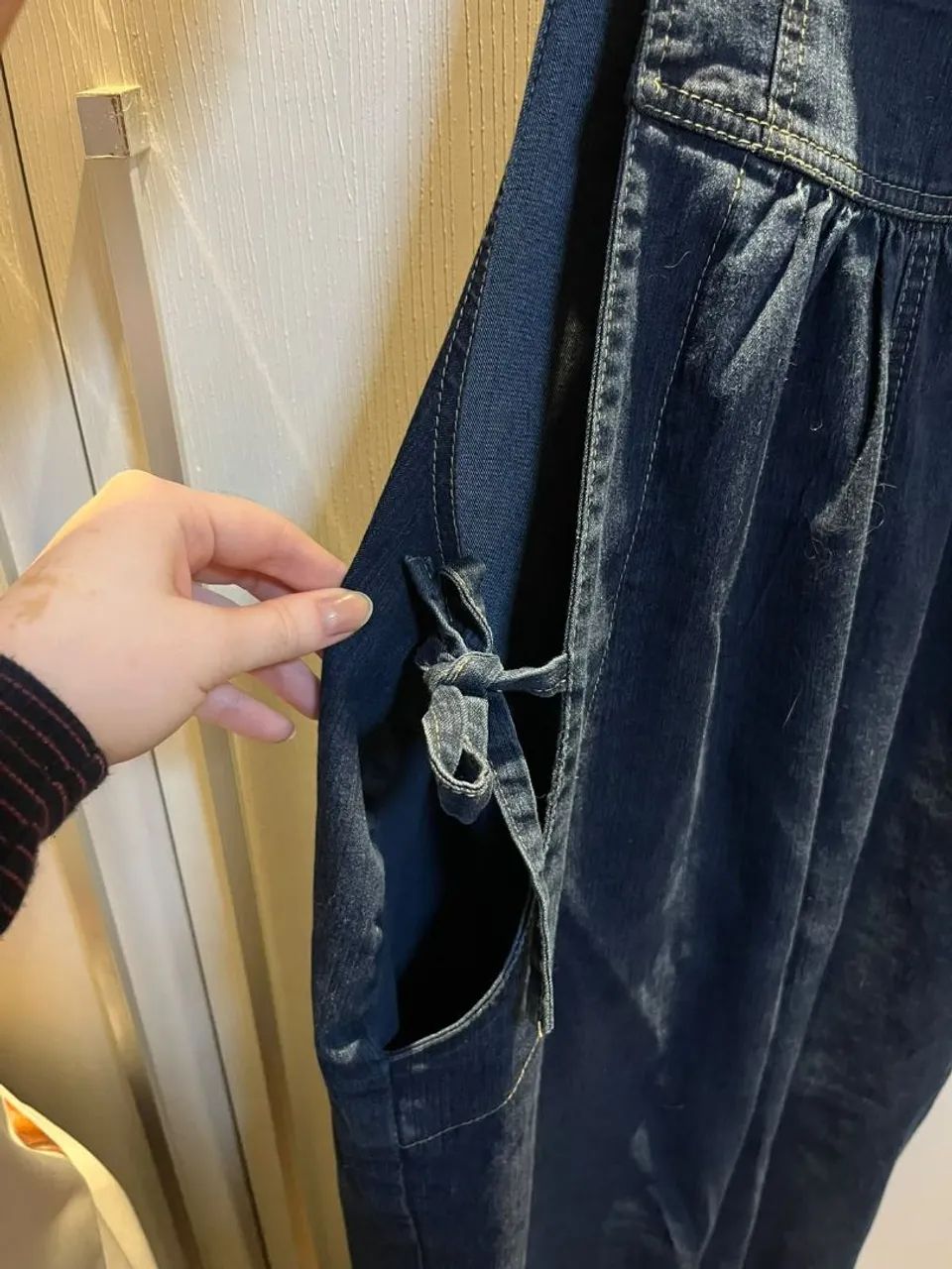 Macacão curto jeans gestante  - Foto 4
