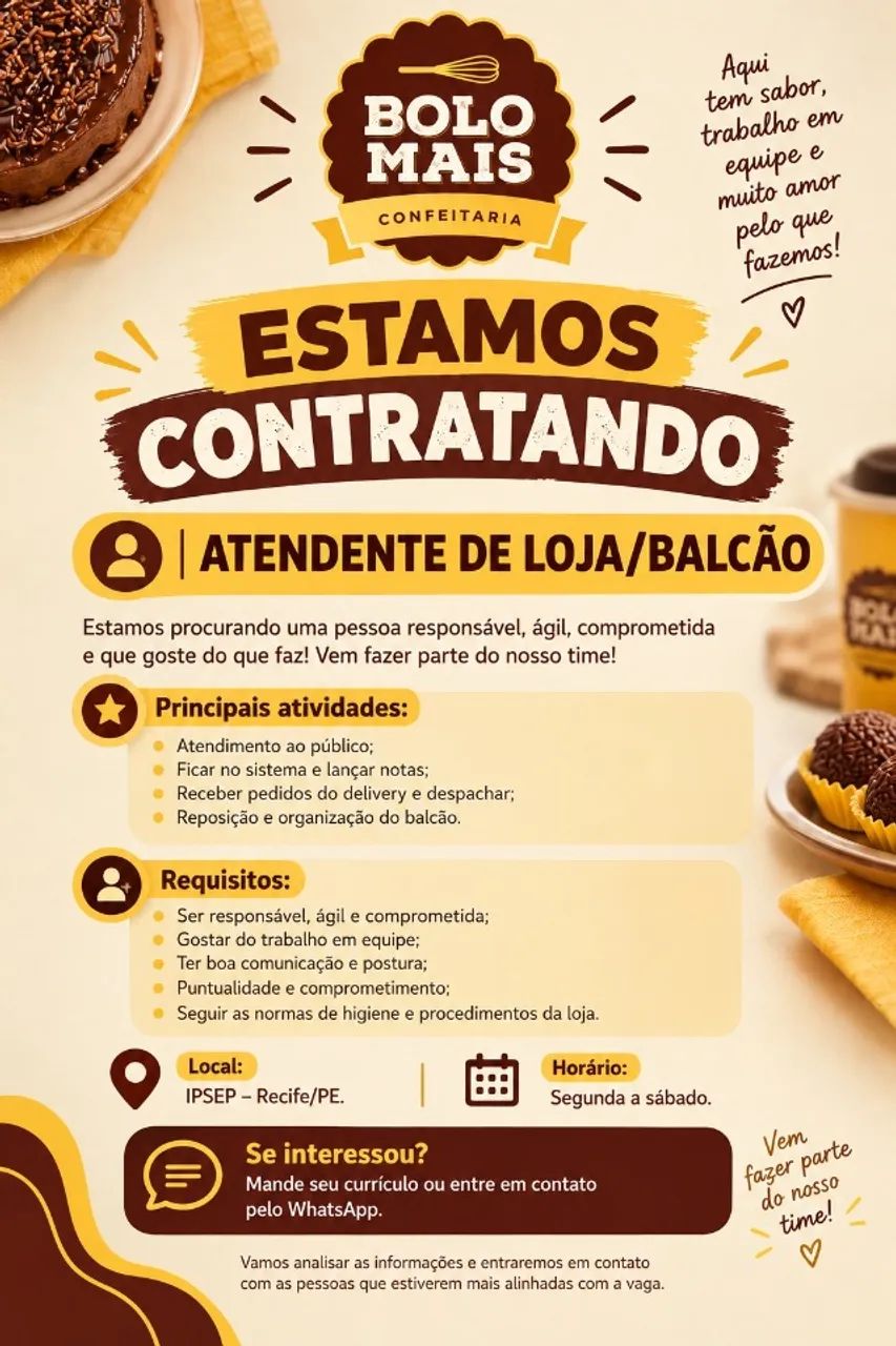 ATENDENTE DE LOJA