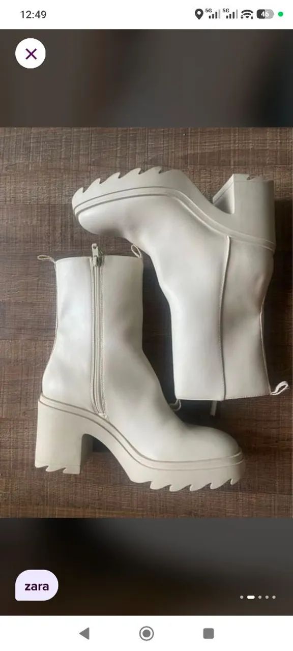 Bota zara branca - Foto 2
