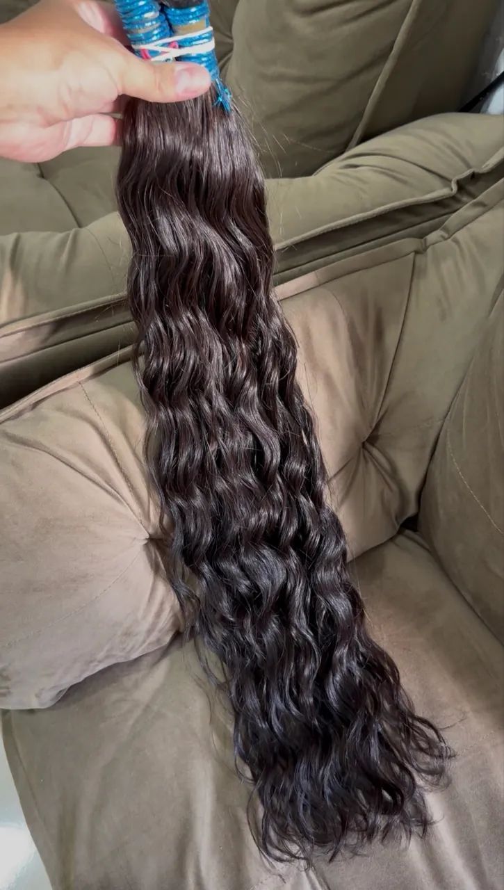 Cabelo humano ondulado indiano - Foto 3
