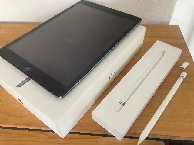 iPad 9ª Geração 64 GB + Apple Pencil Original, com caixas e NFs