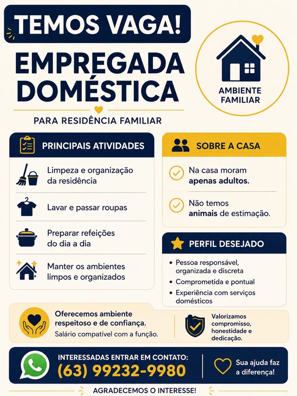 Vaga - Empregada Doméstica