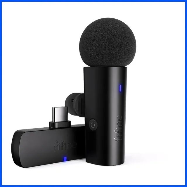 Microfone de Lapela Sem Fio Fifine M6 para Celulares Android 2.4g Lacrado - Foto 4