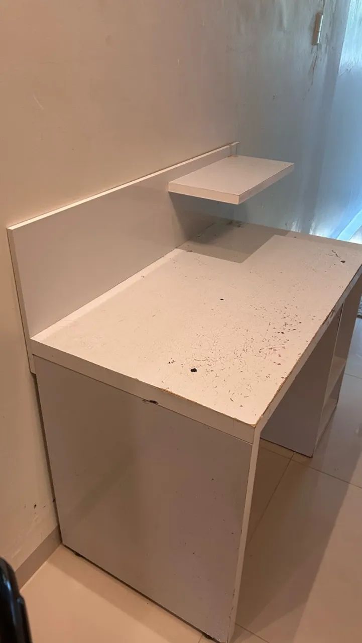 Escrivaninha branca MDF - Foto 3