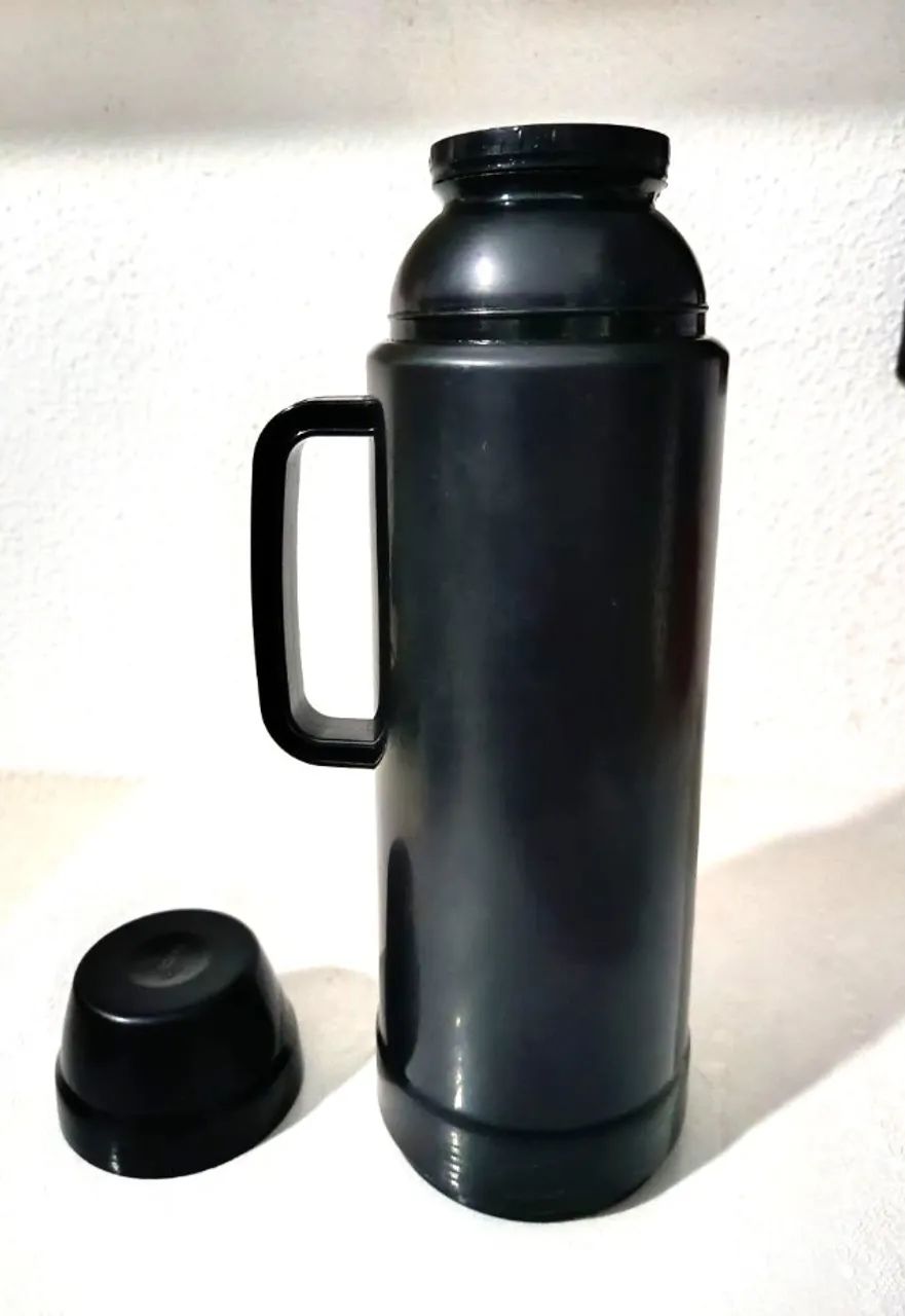 Garrafa térmica MOR preta, café e chá, usada  - Foto 3