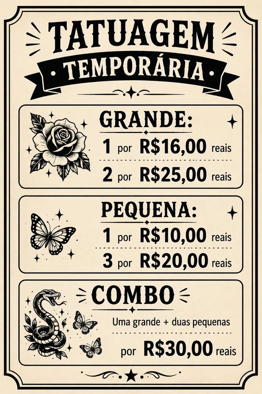 Tatuagem Temporária 458361720255303681