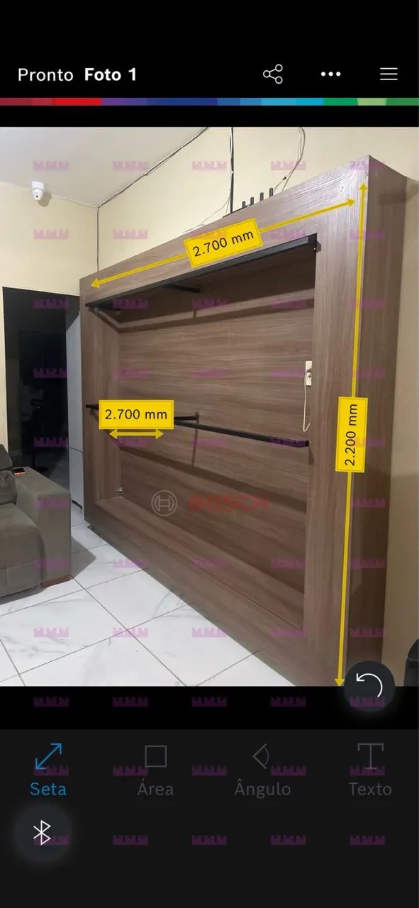 3 ARARAS EM MDF E METALON