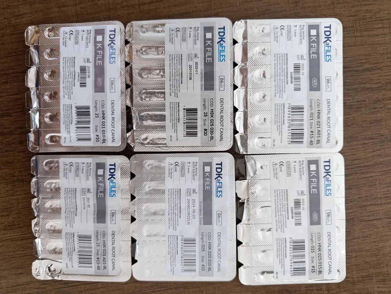 Limas endo Tipo K, tipo C ( C PILOT)  e MECANIZADAS TDK WFILE ((wave one Gold ) V FILE A (