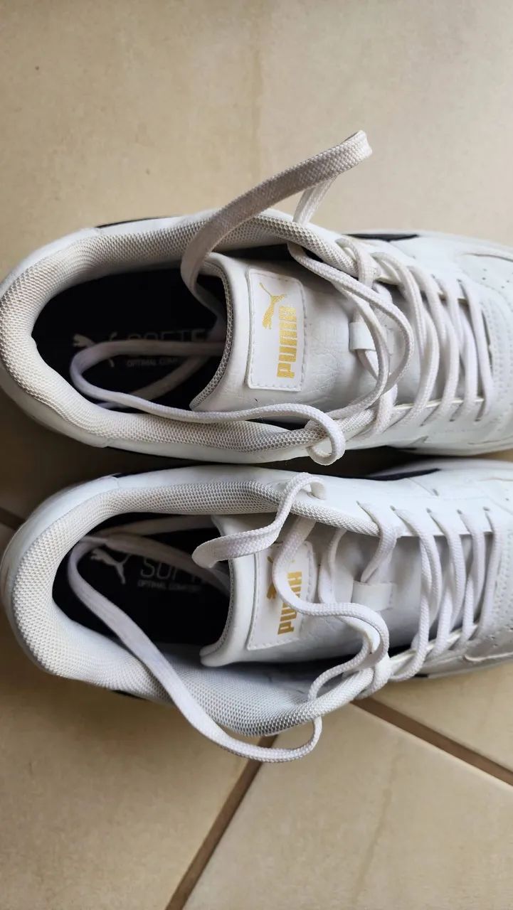 Tenis Puma 41 couro branco - Foto 4