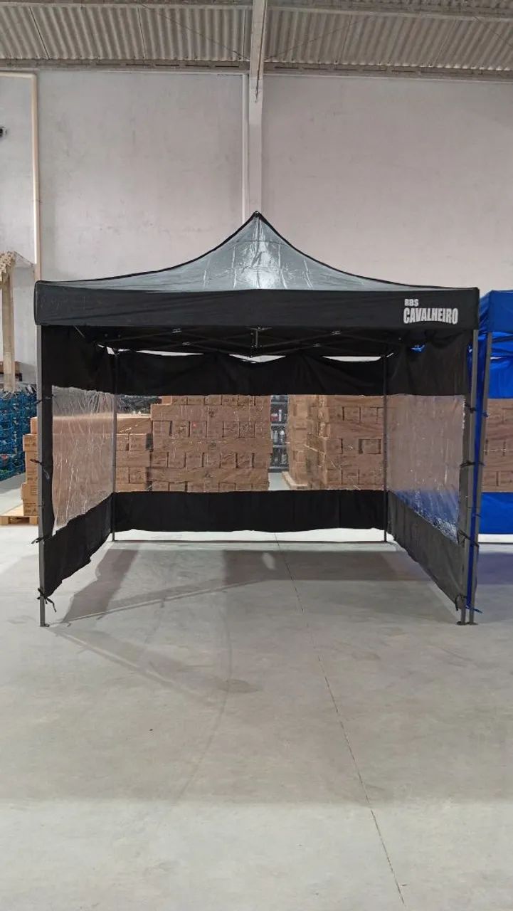 Kit Tenda Sanfonada 3x3 com parede lateral completa  - Foto 3