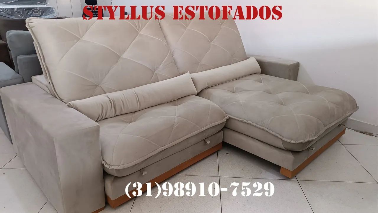 Sofá retrátil com molas ensacadas 