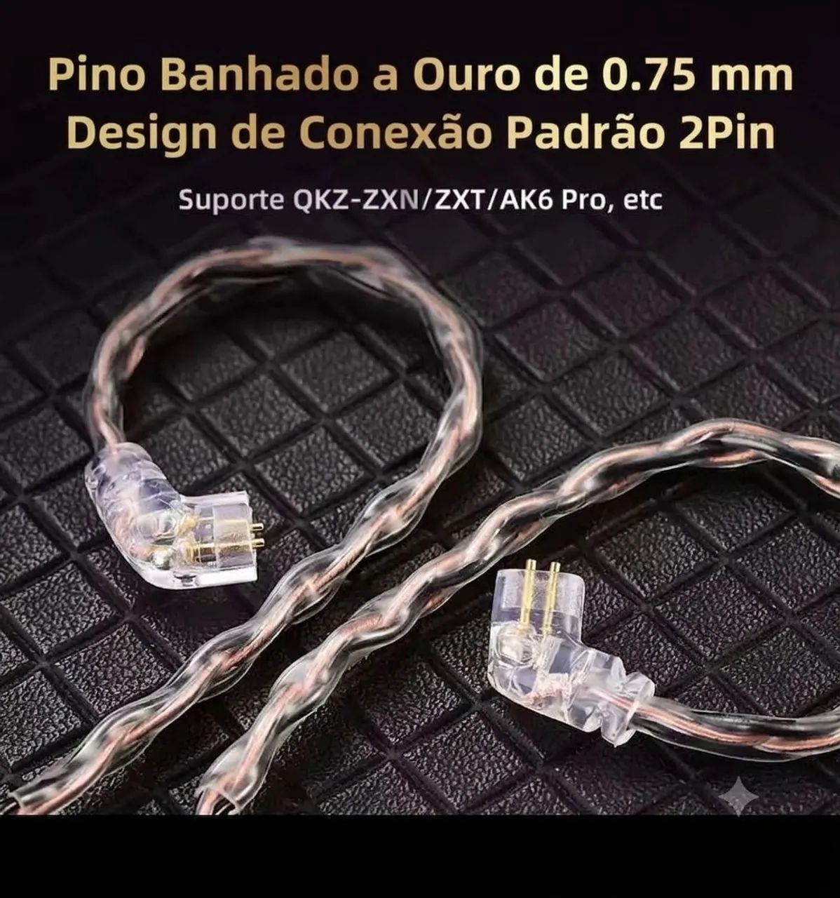 Cabo Qkz trançado sem Microfone. Eleve a qualidade do seu fone! - Foto 2