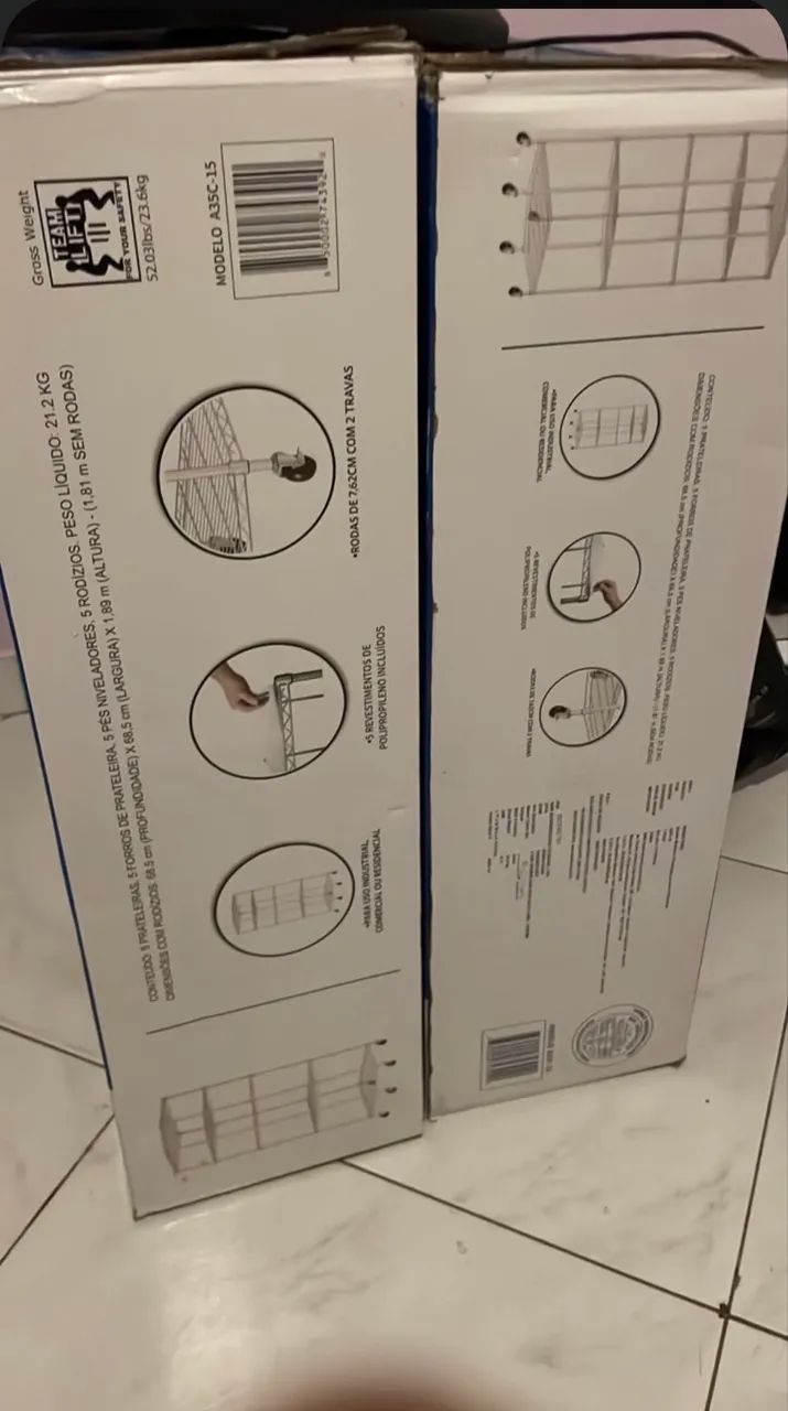 ESTANTE Multiuso 5 Prateleiras de Canto com RODÍZIOS - Foto 2