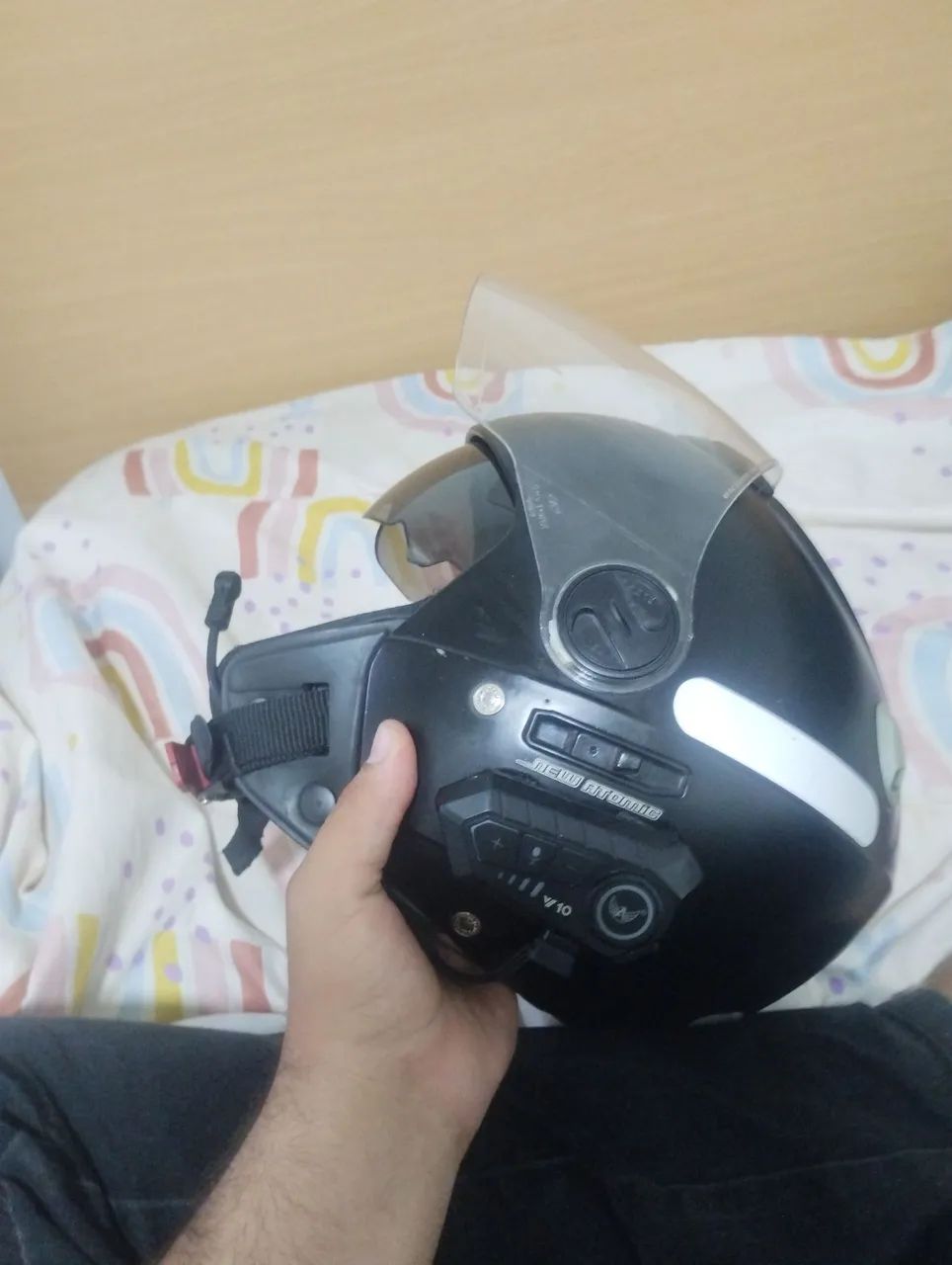 Capacete protork com viseira dupla  - Foto 4