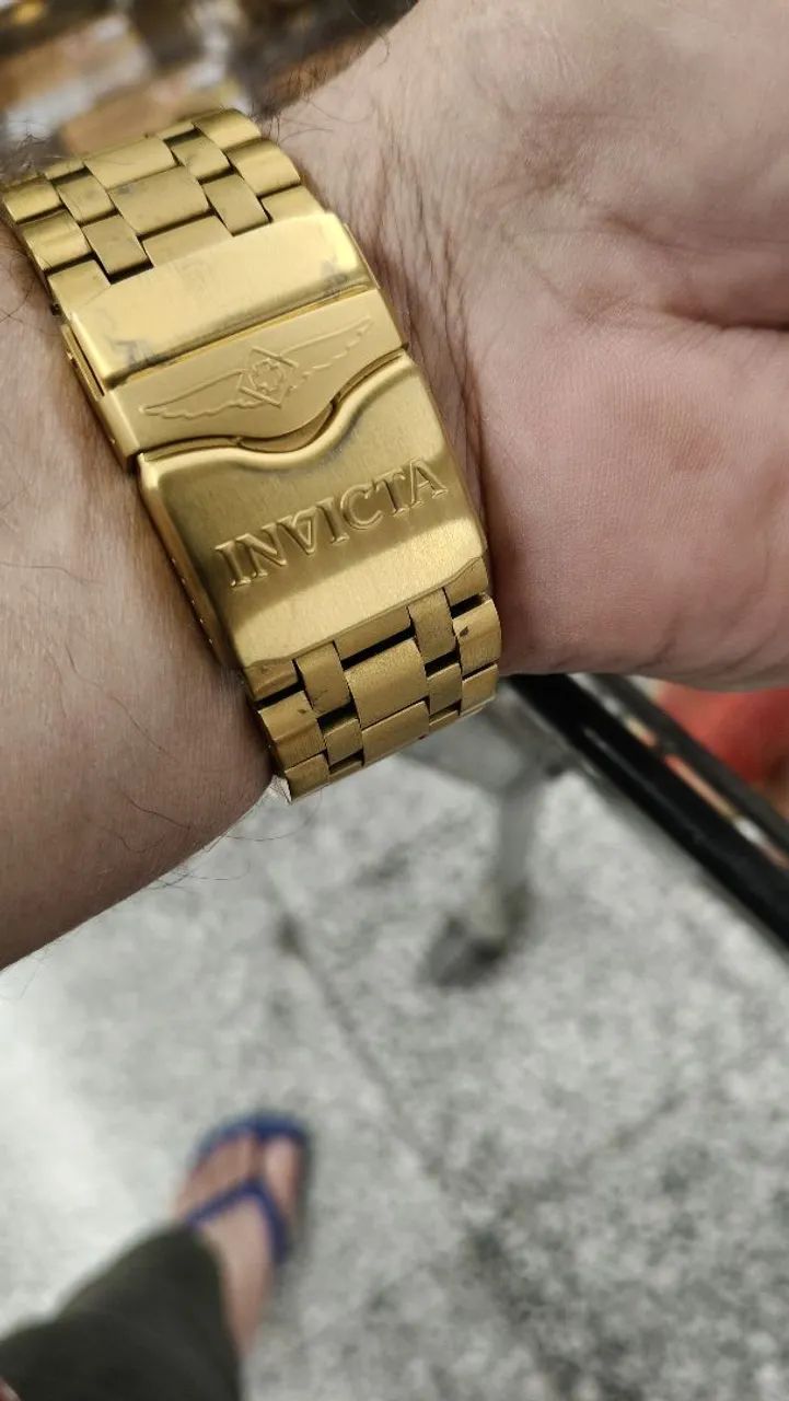 Relógio invicta original dourado funcionando perfeitamente  - Foto 5