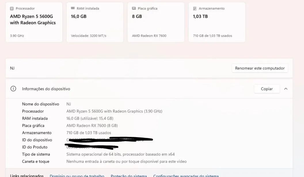 Pc gamer top de linha