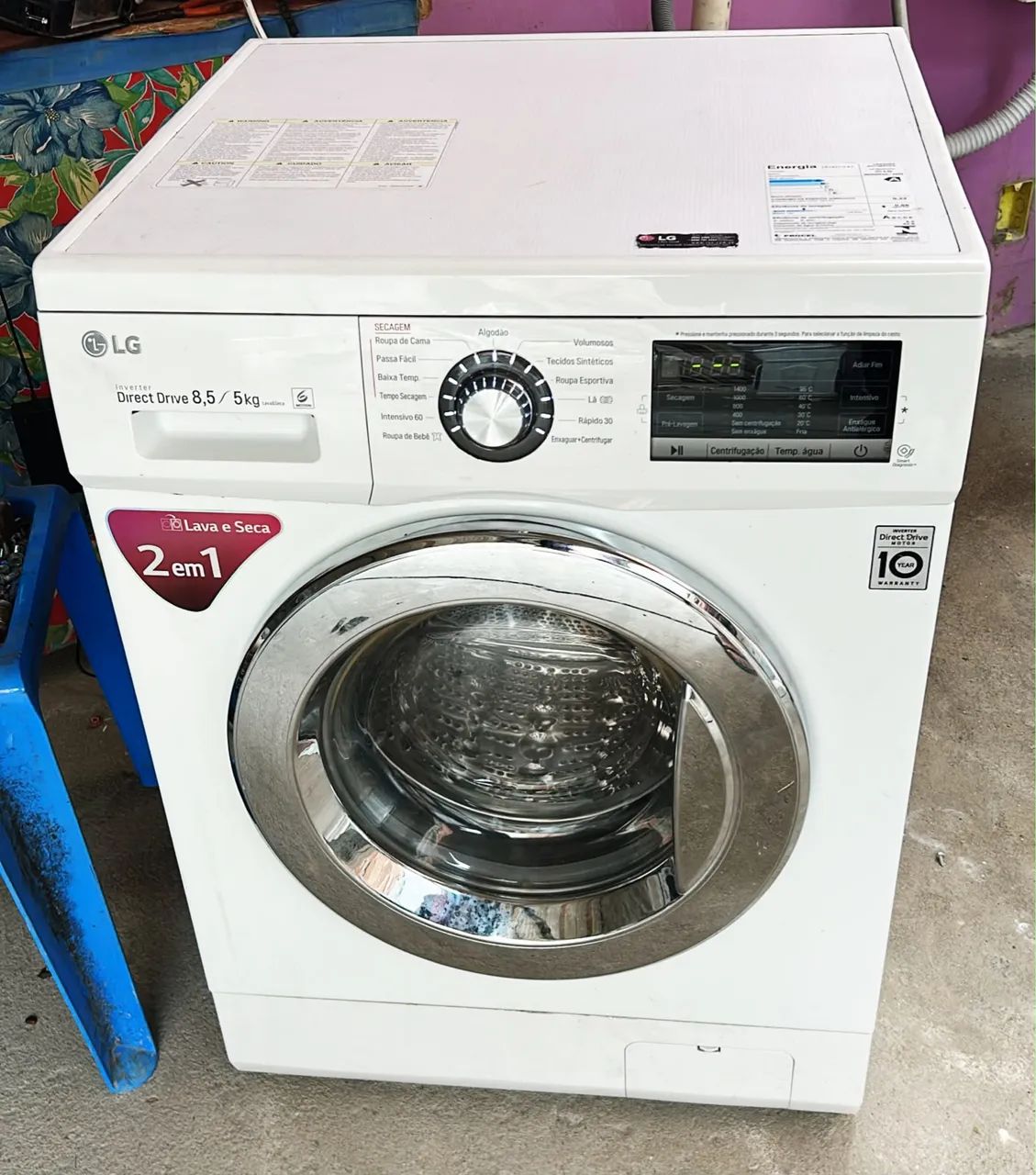 MÁQUINA LAVA E SECA LG 8,5kg com GARANTIA  - Foto 5
