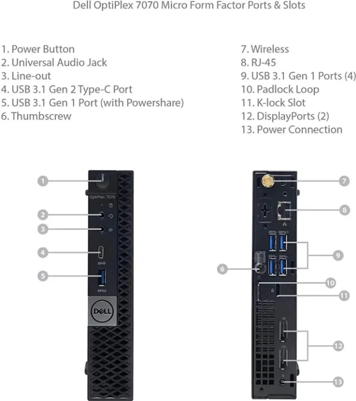 mini pc dell optiplex 7070 i5 9 geraçao 8gb 1 tb de hd