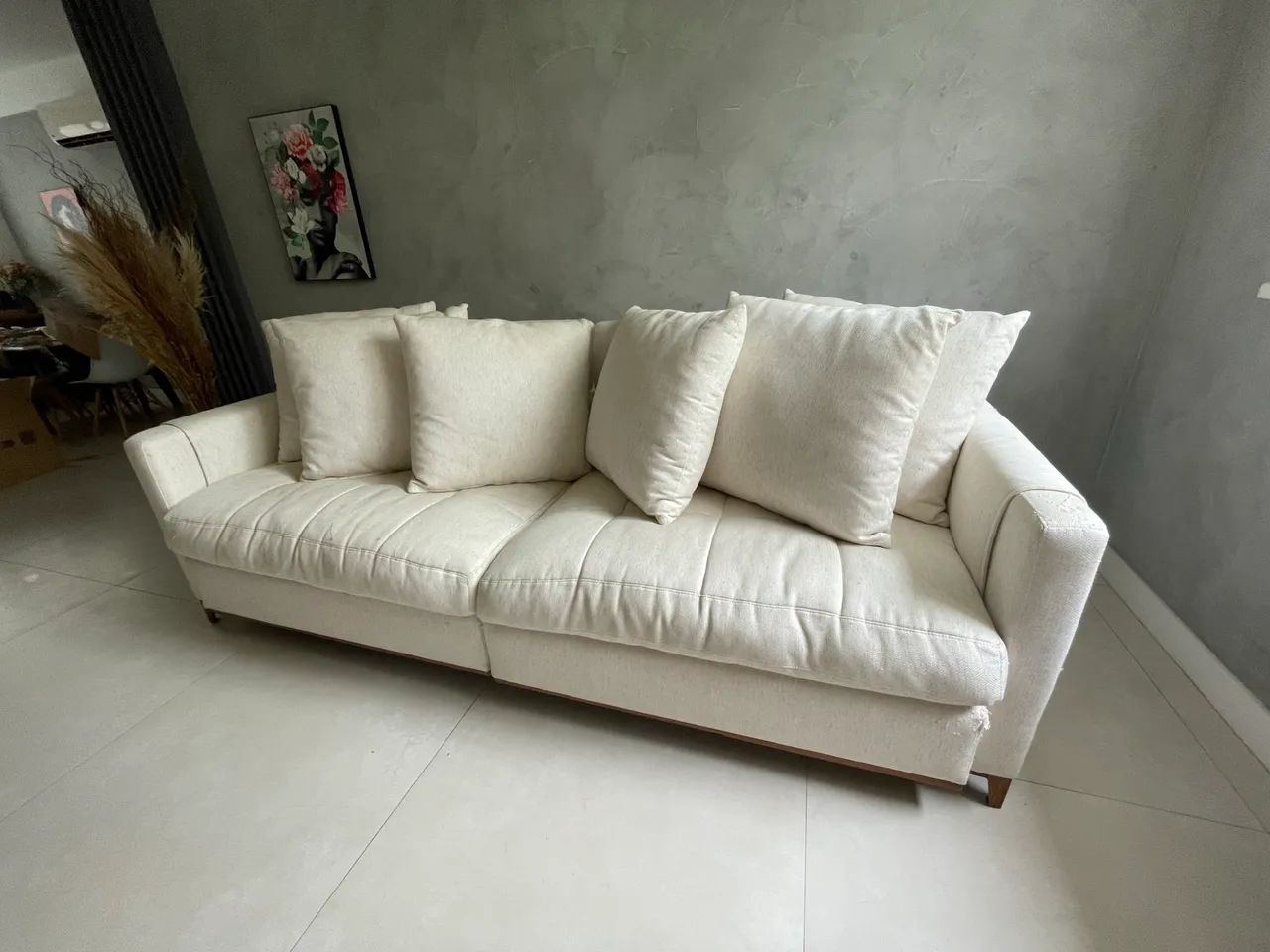 SOFÁ DE LINHO - Luxuoso - Foto 3