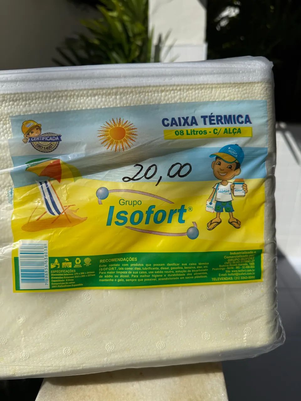 Caixa térmica isopor com alça 8 litros nova  - Foto 3