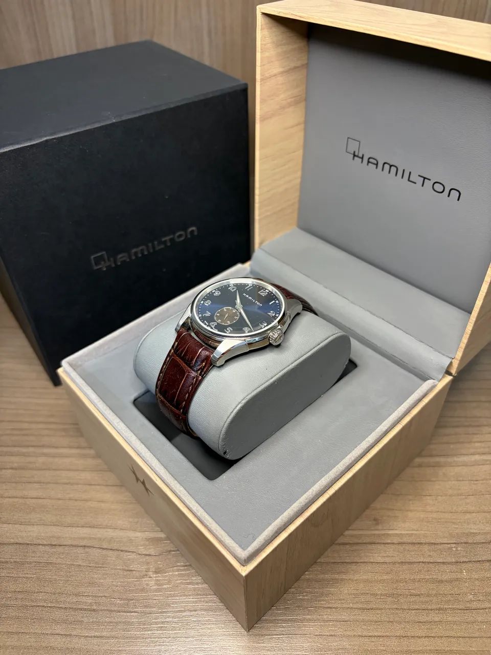 Relógio Hamilton Jazzmaster Thinline Small Second Azul  - Foto 2