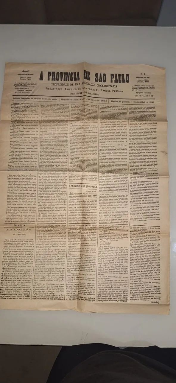Jornal Antigo datado 1875 - Foto 3