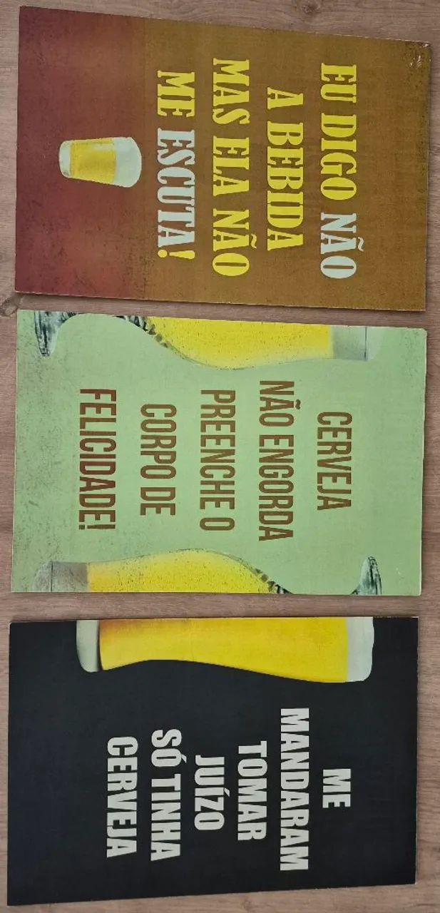 Conjunto com 9 placas decorativas para bar. - Foto 2