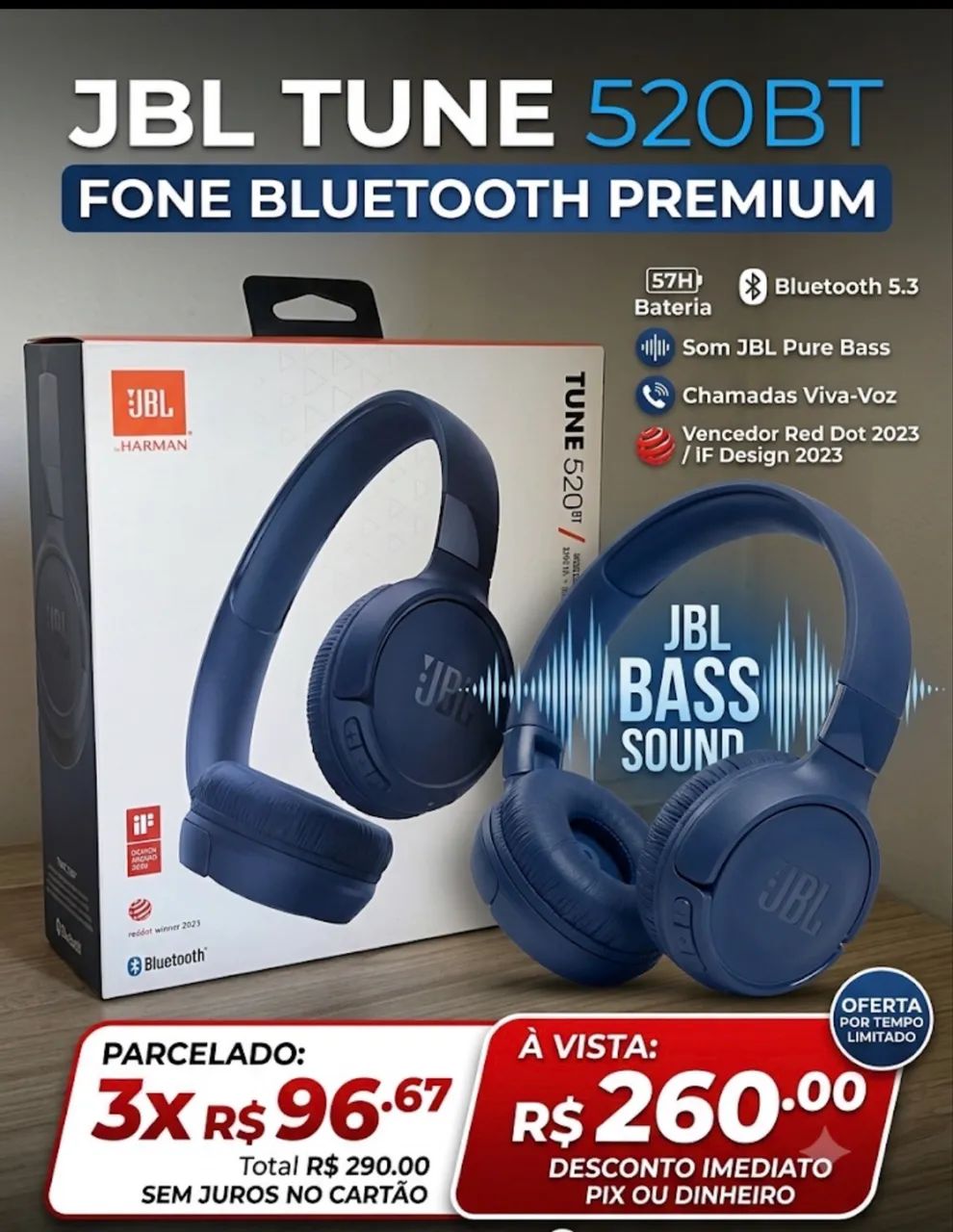 Fone de ouvido Bluetooth jbl original  - Foto 2