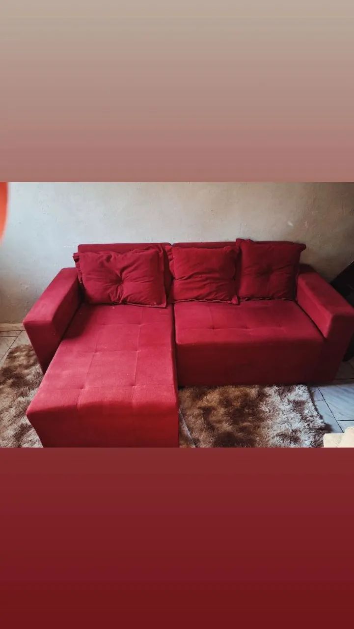 Sofá 3 Lugares (Vermelho)