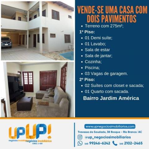 Casa com 3 dormitórios à venda, 300 m² por R$ 750.000,00 - Jardim América - Rio Branco/AC