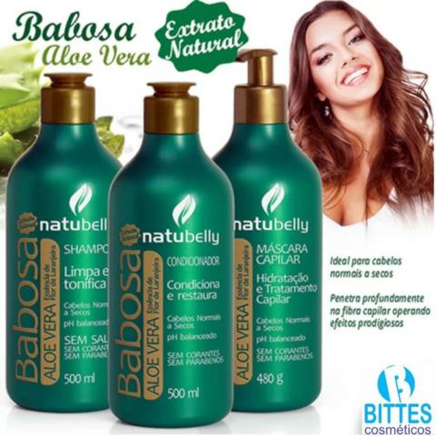 Shampoo Babosa + Condicionador + Máscara Natubelly - Foto 4