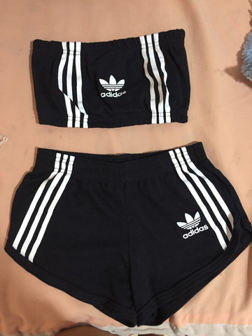 conjunto adidas feminino short
